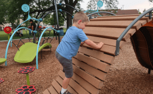 Fairview Park Playground - Boy Climbing